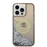 Karl Lagerfeld Liquid Glitter RSG case for iPhone 14 Pro Max - black