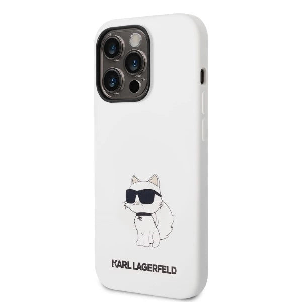 Karl Lagerfeld Silicone Choupette case for iPhone 14 Pro Max - white