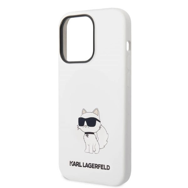 Karl Lagerfeld Silicone Choupette case for iPhone 14 Pro Max - white