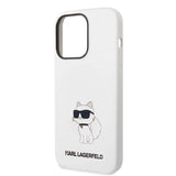 Karl Lagerfeld Silicone Choupette case for iPhone 14 Pro Max - white