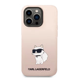 Karl Lagerfeld Silicone Choupette case for iPhone 14 Pro Max - pink