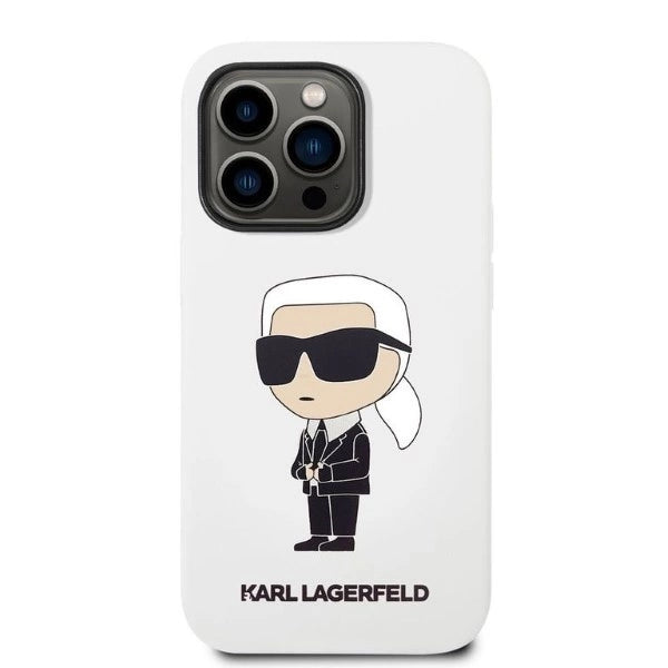 Karl Lagerfeld Silicone Ikonik case for iPhone 14 Pro Max - white