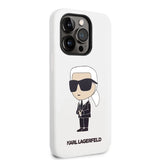 Karl Lagerfeld Silicone Ikonik case for iPhone 14 Pro Max - white