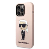 Karl Lagerfeld Silicone Ikonik case for iPhone 14 Pro Max - pink