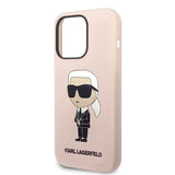 Karl Lagerfeld Silicone Ikonik case for iPhone 14 Pro Max - pink