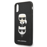 Karl Lagerfeld Saffiano Karl&Choupette Head case for iPhone X/XS - black