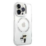 Karl Lagerfeld Iconic Karl&Choupette MagSafe case for iPhone 14 Pro - transparent