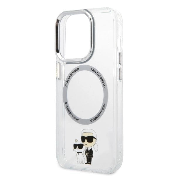 Karl Lagerfeld Iconic Karl&Choupette MagSafe case for iPhone 14 Pro - transparent
