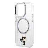 Karl Lagerfeld Iconic Karl&Choupette MagSafe case for iPhone 14 Pro - transparent