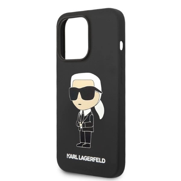 Karl Lagerfeld Silicone Ikonik MagSafe case for iPhone 14 Pro - black