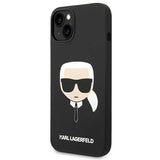 Karl Lagerfeld Silicone Karl's Head MagSafe-foder for iPhone 14 Plus - sort