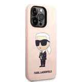 Karl Lagerfeld Silicone Ikonik MagSafe case for iPhone 14 Pro Max - pink