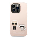 Karl Lagerfeld KLHMP14XSSKCI iPhone 14 Pro Max 6.7" hardcase light pink/light pink Silicone Karl & Choupette Magsafe