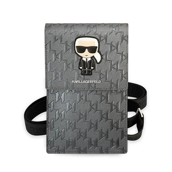 Karl Lagerfeld Ikonik Karl Monogram Patch bag - silver