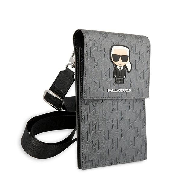 Karl Lagerfeld Ikonik Karl Monogram Patch bag - silver