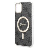 Set Guess GUBPN61H4EACSK Case+Charger iPhone 11 6.1" black/black hard case 4G Print MagSafe