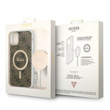 Set Guess GUBPN61H4EACSW Case+Charger iPhone 11 6.1" brown/brown hard case 4G Print MagSafe