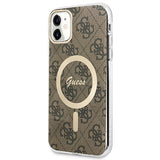 Set Guess GUBPN61H4EACSW Case+Charger iPhone 11 6.1" brown/brown hard case 4G Print MagSafe