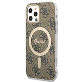 Set Guess GUBPP12MH4EACSW Case+ Charger iPhone 12/12 Pro brun/brun hard case 4G Print MagSafe