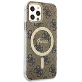 Set Guess GUBPP12MH4EACSW Case+ Charger iPhone 12/12 Pro brun/brun hard case 4G Print MagSafe