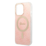 Set Guess GUBPP13LH4EACSP Case+ Charger iPhone 13 Pro pink/pink hard case 4G Print MagSafe