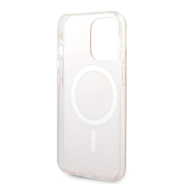 Set Guess GUBPP13LH4EACSP Case+ Charger iPhone 13 Pro pink/pink hard case 4G Print MagSafe