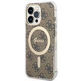 Set Guess GUBPP13LH4EACSW Case+ Charger iPhone 13 Pro brun/brun hard case 4G Print MagSafe