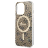 Set Guess GUBPP13LH4EACSW Case+ Charger iPhone 13 Pro brun/brun hard case 4G Print MagSafe