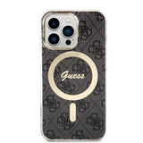 Set Guess GUBPP13XH4EACSK Case+ Charger iPhone 13 Pro Max black/black hard case 4G Print MagSafe