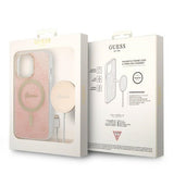 Set Guess GUBPP13XH4EACSP Case+ Charger iPhone 13 Pro Max pink/pink hard case 4G Print MagSafe