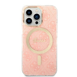 Set Guess GUBPP13XH4EACSP Case+ Charger iPhone 13 Pro Max pink/pink hard case 4G Print MagSafe