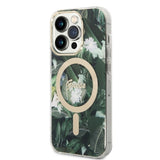 Set Guess GUBPP14LHJEACSA Case+ Charger iPhone 14 Pro 6.1" grøn/grøn hårdkasse Jungle MagSafe