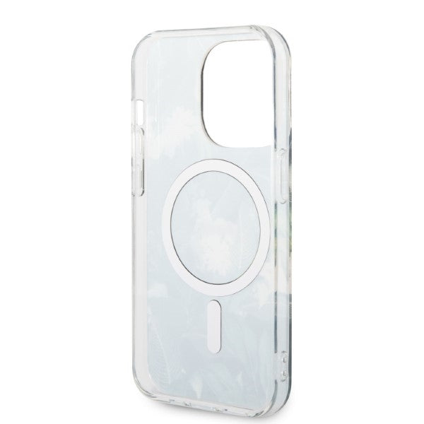 Set Guess GUBPP14LHJEACSA Case+ Charger iPhone 14 Pro 6.1" grøn/grøn hårdkasse Jungle MagSafe