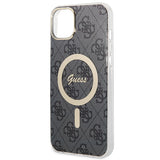Set Guess GUBPP14MH4EACSK Case+ Charger iPhone 14 Plus 6.7" black/black hard case 4G Print MagSafe