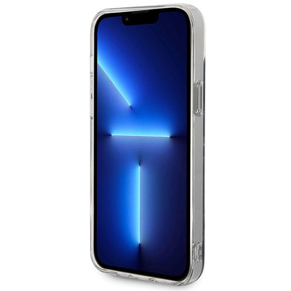 Set Guess GUBPP14SHMEACSK Case+ Charger iPhone 14 6.1" black/black hard case Marble MagSafe