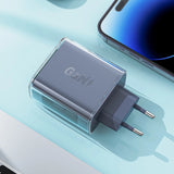 Acefast oplader GaN 65W 3 porte (1xUSB, 2xUSB C) grøn (A45)