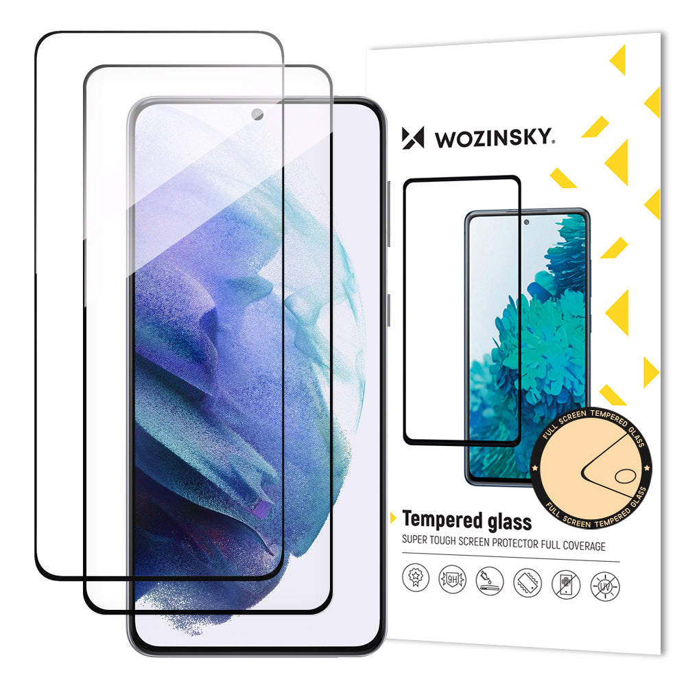 Wozinsky 2x Full Glue Tempered Glass Samsung Galaxy S23+ 9H Full Screen Tempered Glass med sort ramme