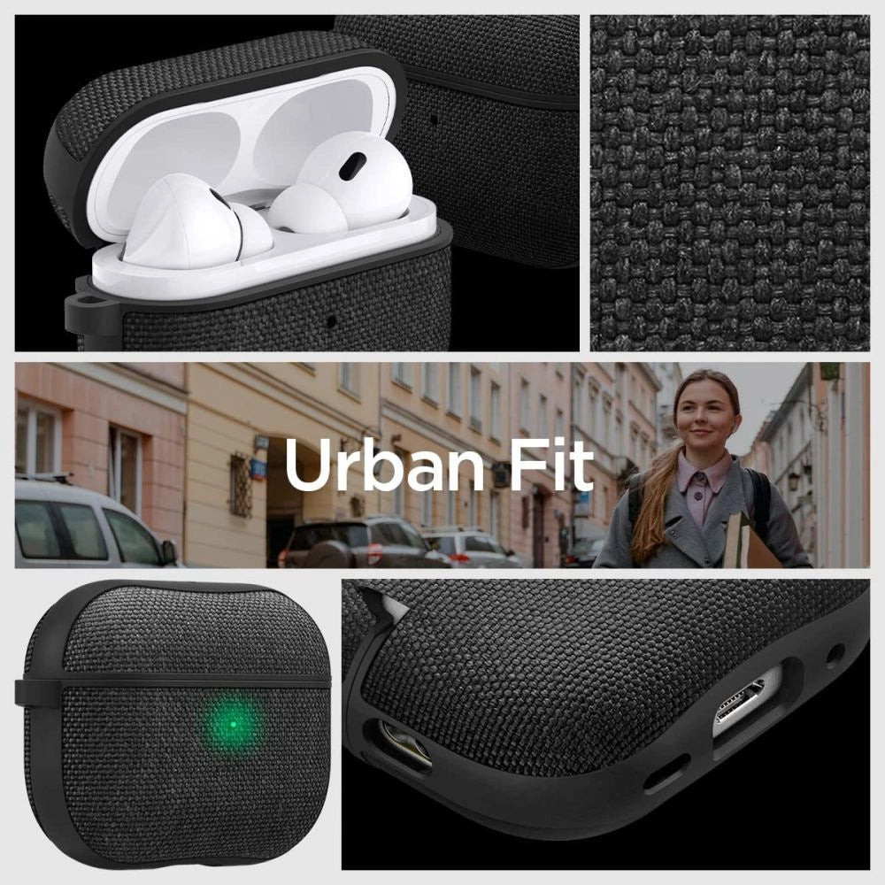 Spigen Urban Fit Case til Apple AirPods Pro 1 / 2 - sort