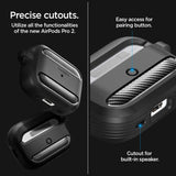 Spigen Rugged Armor Case til Apple AirPods Pro 1 / 2 - Matte Black