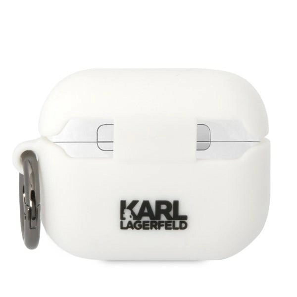 Karl Lagerfeld KLACAPSILKCW AirPods Pro cover hvid/hvid Silikon Karl & Choupette