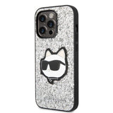 Karl Lagerfeld KLHCP14LG2CPS iPhone 14 Pro 6.1" silver/silver hardcase Glitter Choupette Patch