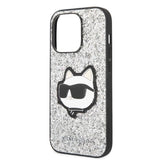 Karl Lagerfeld KLHCP14LG2CPS iPhone 14 Pro 6.1" silver/silver hardcase Glitter Choupette Patch