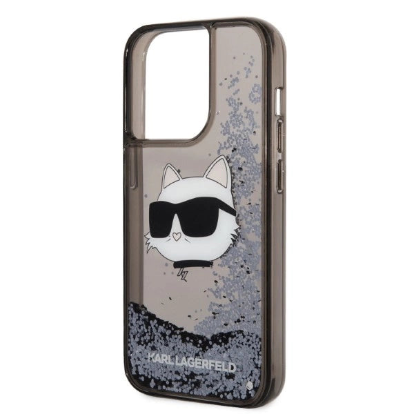 Karl Lagerfeld KLHCP14LLNCHCK iPhone 14 Pro 6.1" black/black hardcase Glitter Choupette Head