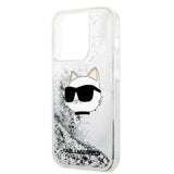 Karl Lagerfeld KLHCP14LLNHCCS iPhone 14 Pro 6.1" silver/silver hardcase Glitter Choupette Head