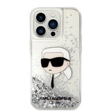 Karl Lagerfeld KLHCP14LLNKHCH iPhone 14 Pro 6.1" silver/silver hardcase Glitter Karl Head