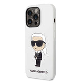 Karl Lagerfeld KLHCP14LSNIKBCH iPhone 14 Pro 6.1" hardcase white/white Silicone Ikonik