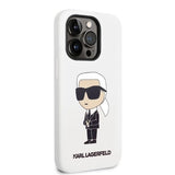 Karl Lagerfeld KLHCP14LSNIKBCH iPhone 14 Pro 6.1" hardcase white/white Silicone Ikonik
