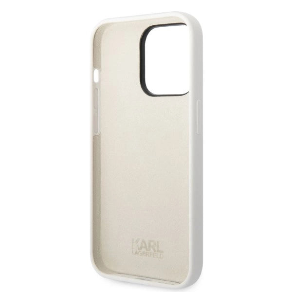 Karl Lagerfeld KLHCP14LSNIKBCH iPhone 14 Pro 6.1" hardcase white/white Silicone Ikonik