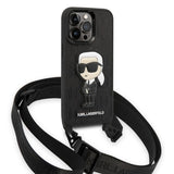Karl Lagerfeld KLHCP14LSTKMK iPhone 14 Pro 6.1" black/black hardcase Monogram Ikonik Patch