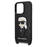 Karl Lagerfeld KLHCP14LSTKMK iPhone 14 Pro 6.1" black/black hardcase Monogram Ikonik Patch